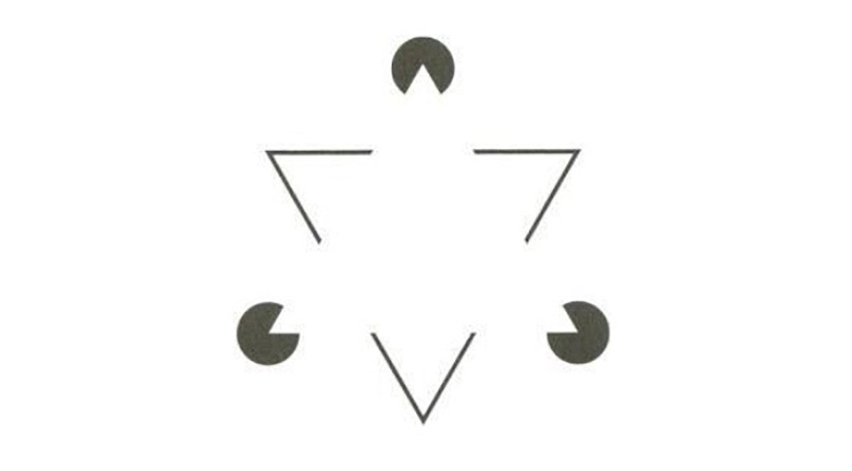 Иллюзия — треугольник итальянского физиолога Канижа.