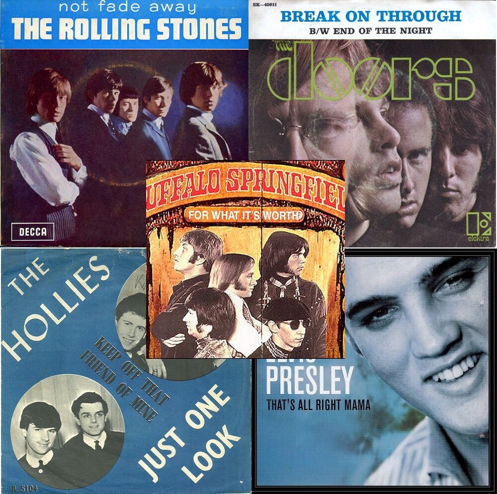 The Rolling Stones, The Doors, Elvis Presley, The Hollies, Buffalo Springfield