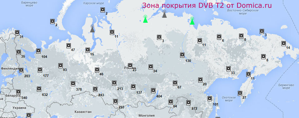 Карта покрытия двб т2