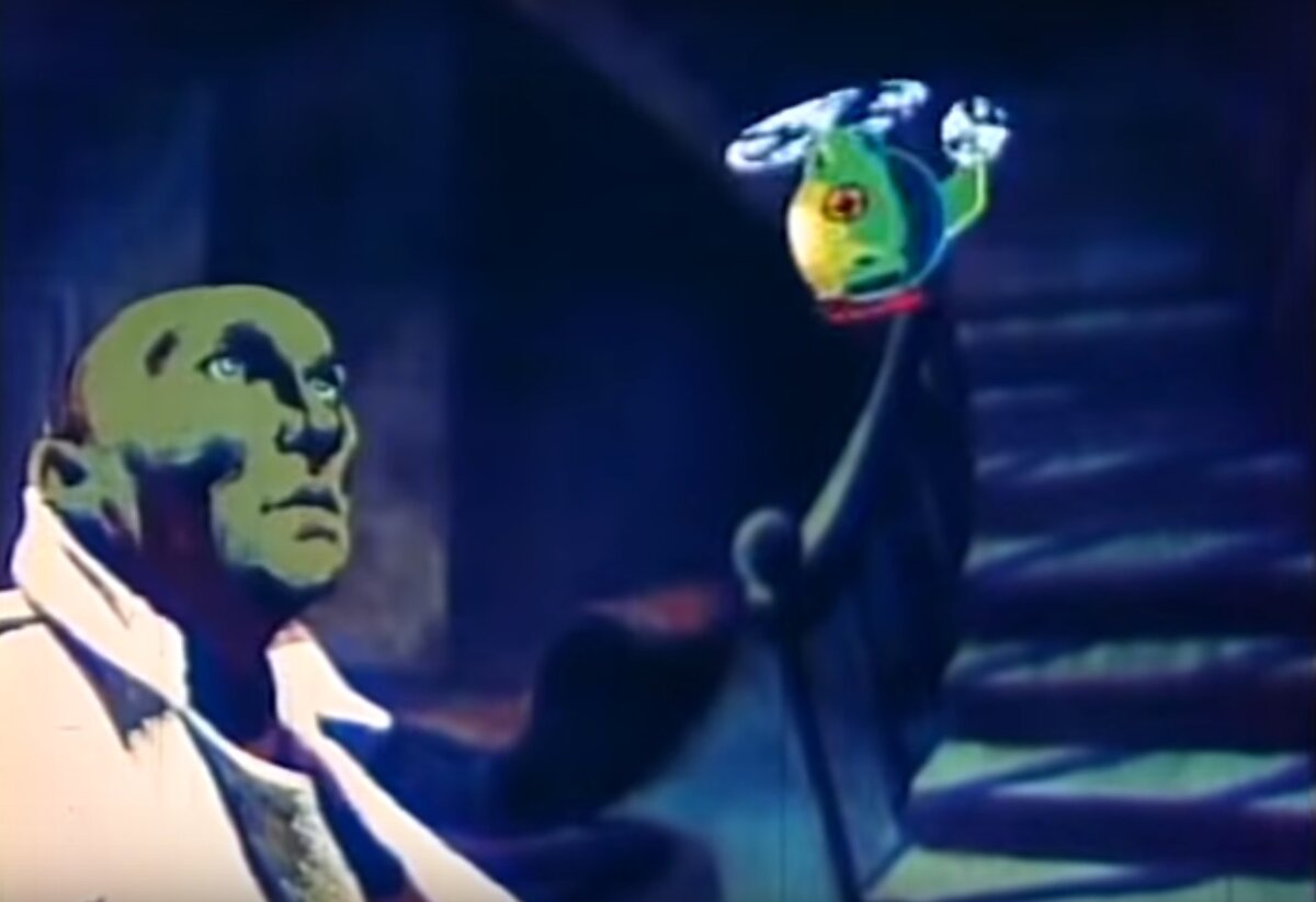 кадр из мультфильма "Сражение", Киевнаучфильм, 1986