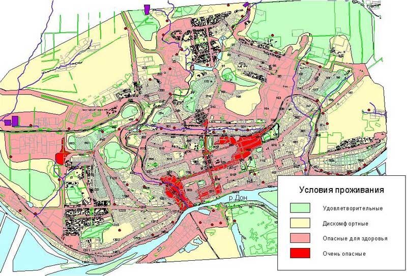 Районы ростова на карте. Экологическая карта Ростова-на-Дону. Экологическая карта Ростов на Дону. Карта экологии Ростова на Дону. Карта экологических районов Ростова.