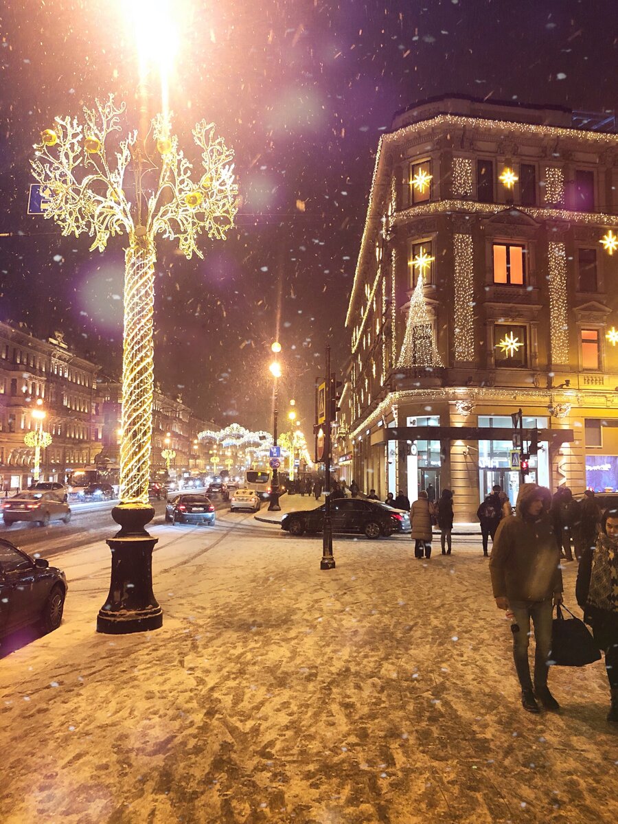 Площадь Восстания. Зимний вечер.