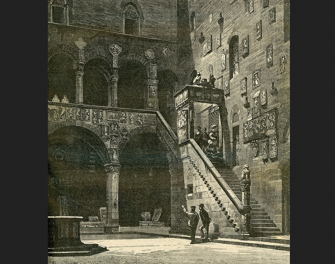 Г. Бауернфейнд. "Палаццо Барджелло во Флоренции", 1887.