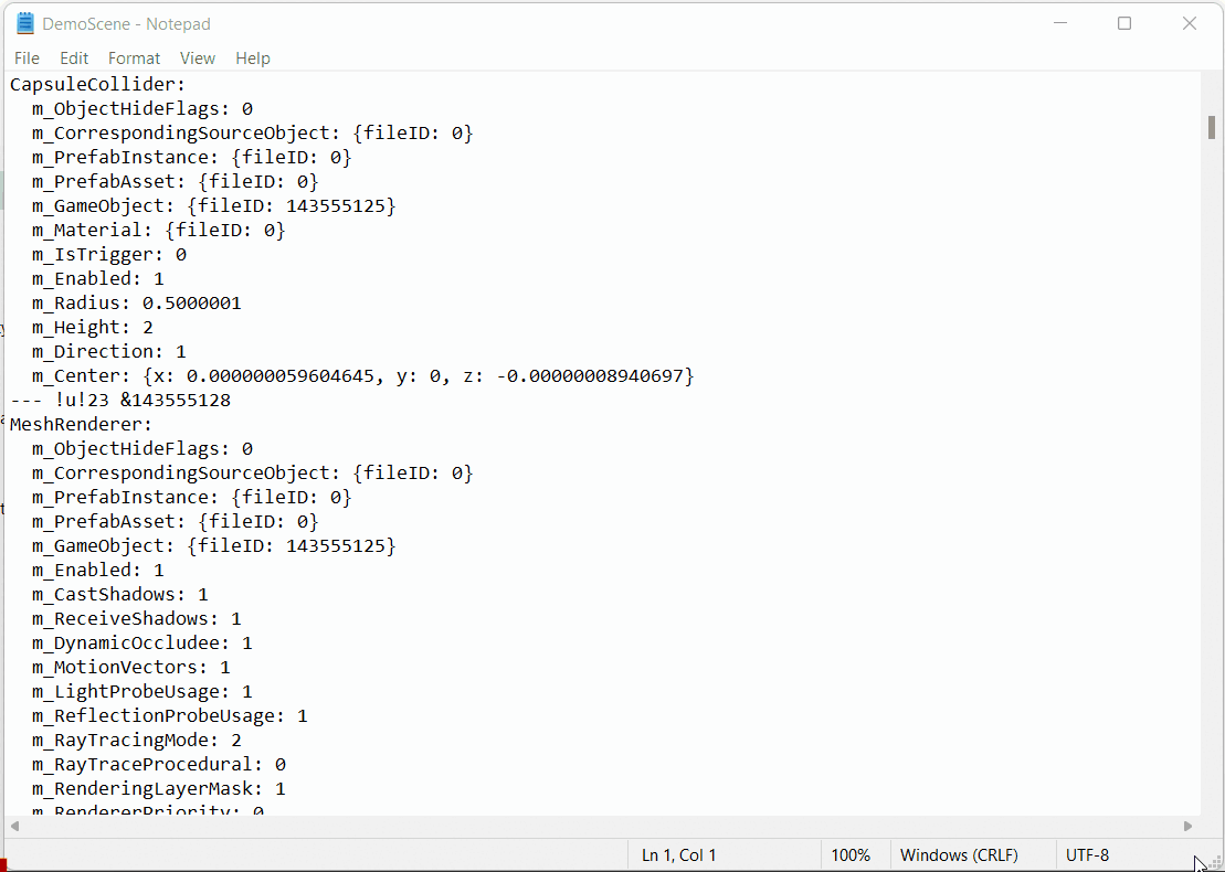 аним. 1 Содержимое Unity сцены