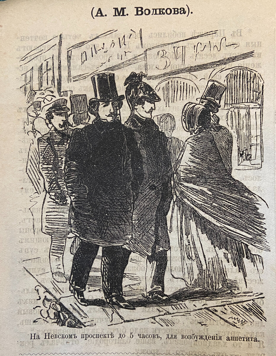 Из журнала "Невский проспект" 70-х годов 19 века 