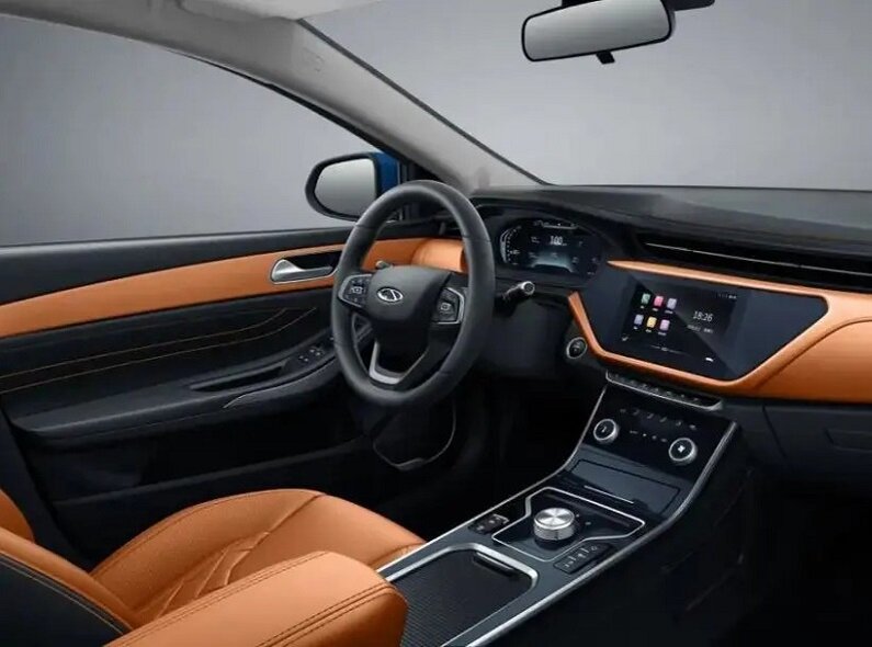 На фото: Интерьер электрокара Chery Arrizo e 