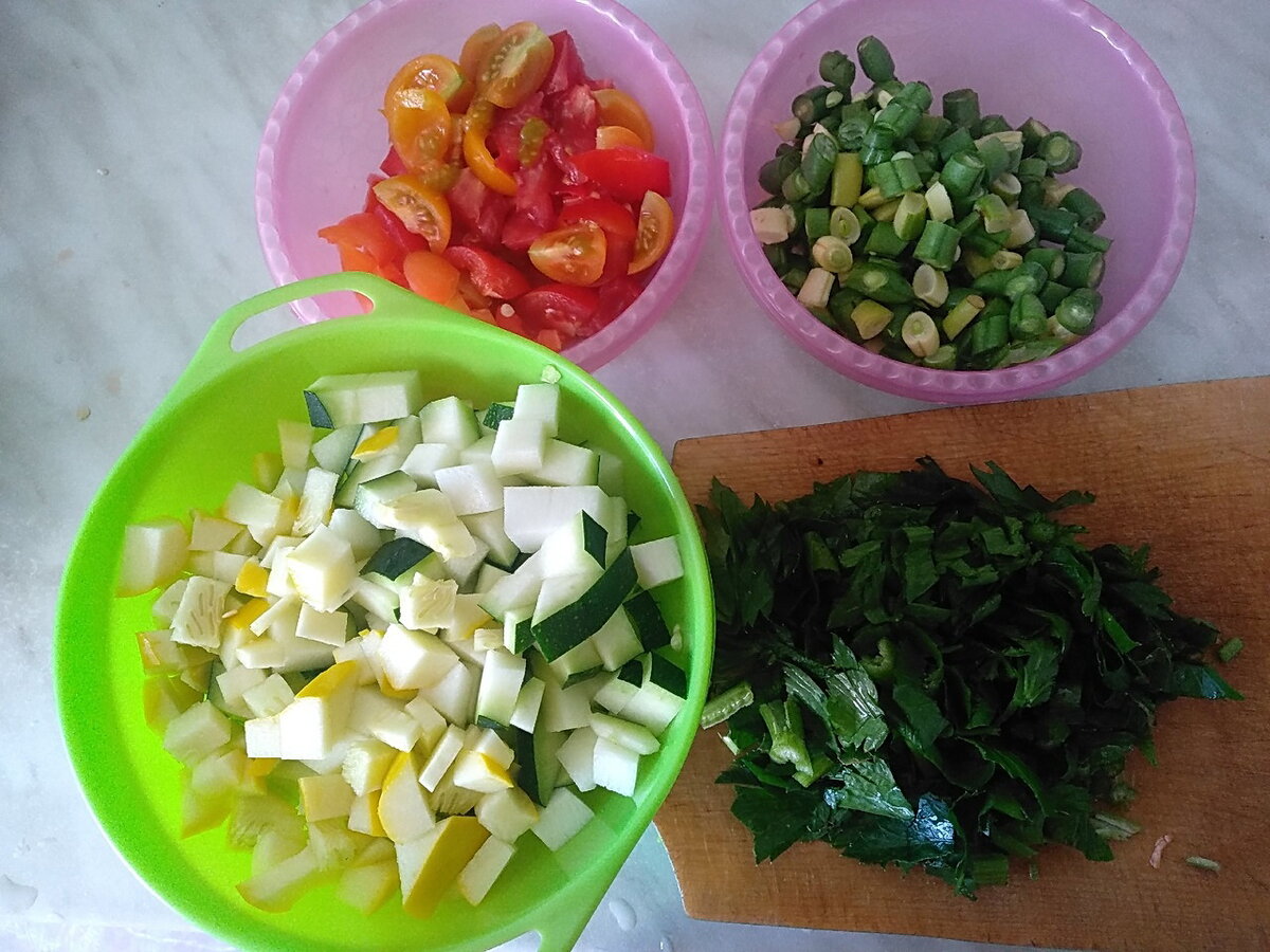 Овощи для приготовления замороженной смеси на зиму