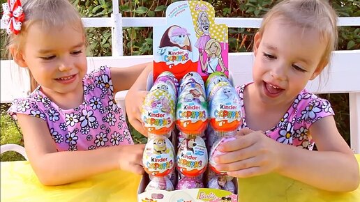 #1 Киндеры Барби Barbie Распаковка КОРОБКИ Киндер Сюрприз коробка Kinder Surprise Игрушки для детей