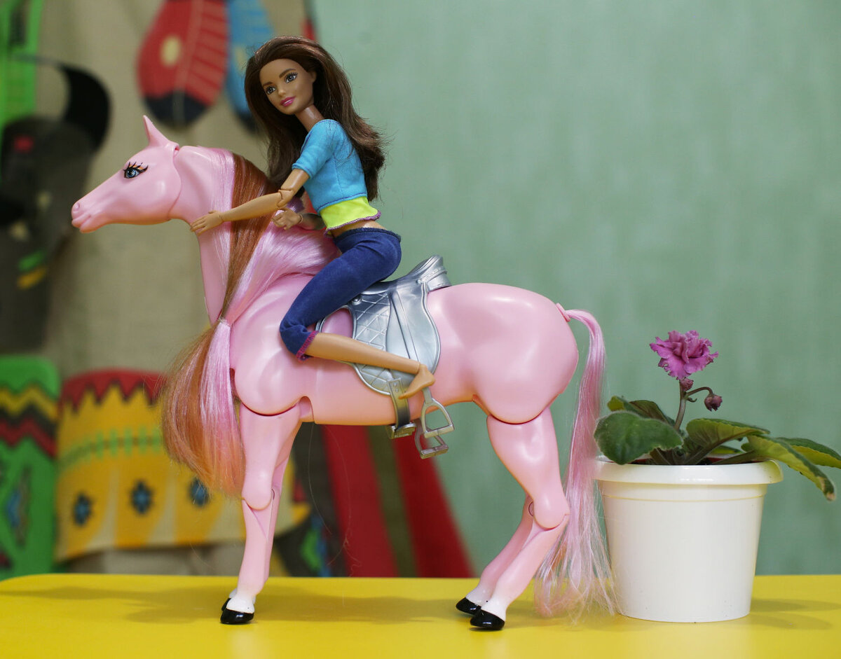 Барби Безграничные движения на подвижной лошади!
