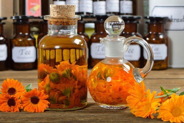 Мацерат календулы на растительном масле.