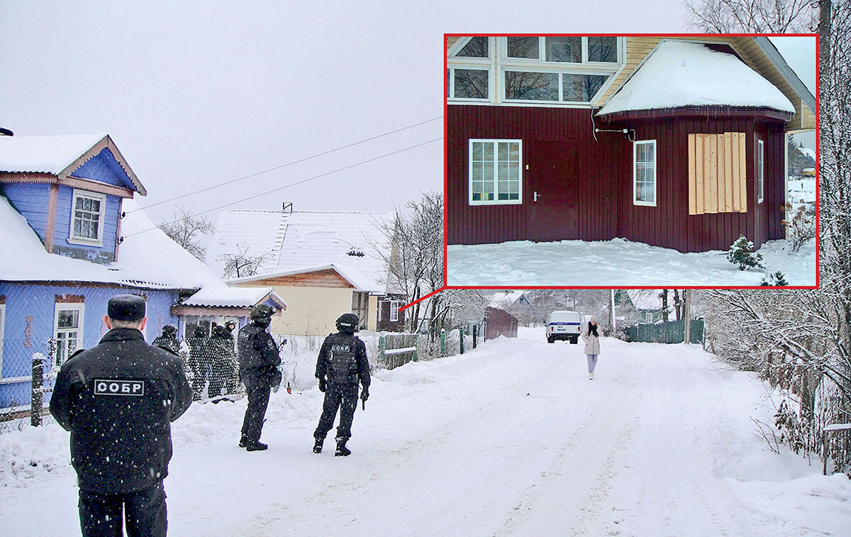  Село Струги Красные: в 9:00 туда приехали полицейские. Вверху — дом, где были дети 