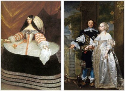 Слева - Средневековье. Справа - начало 17 века.