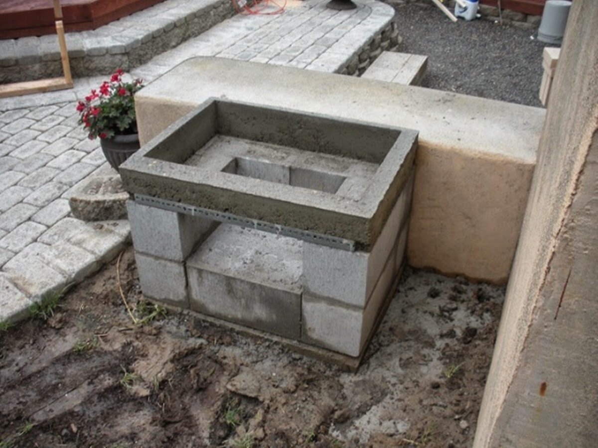 Барбекю из газобетонных блоков