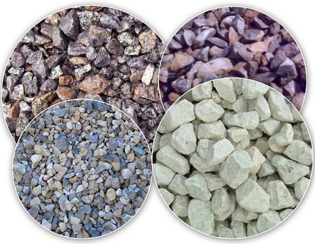 Чтобы сэкономить, применяются различные виды щебня