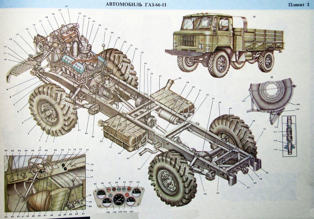 Газ 66 кабина чертеж