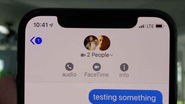 Нажмите кнопку «FaceTime».