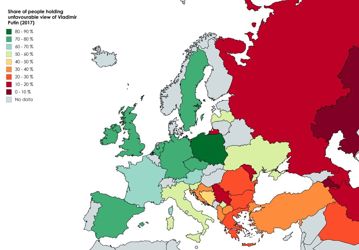 Карта ненависти к Путину