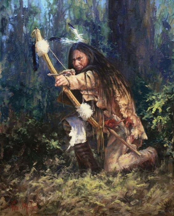 Верный лук — для индейца лучший друг! Источник иллюстрации: https://fineartamerica.com/