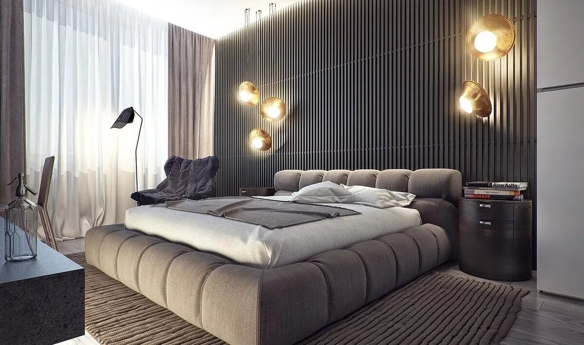 Интерьер мужской спальни в году — + фото с идеями дизайна