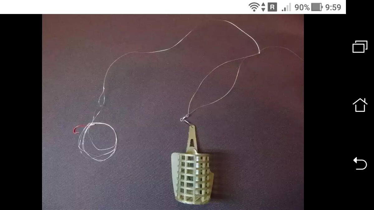 фото Простое крепление кормушки к леске по схеме картинки