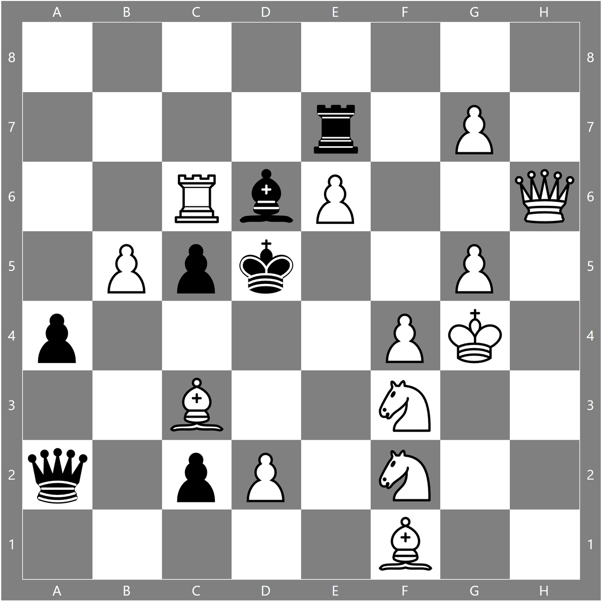 Ход белых. Мат в 2 хода. 