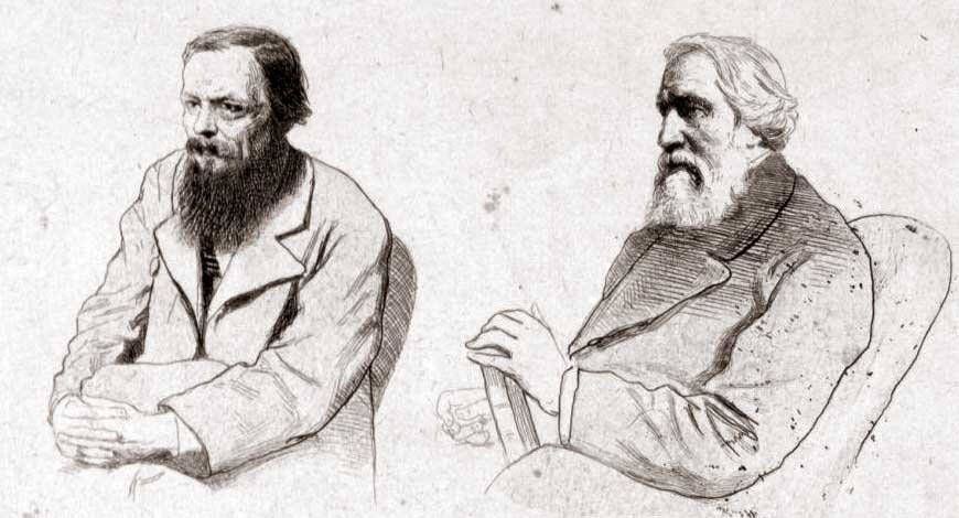 Достоевский и Тургенев, 1880 год