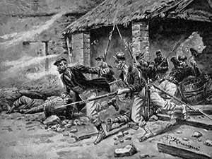 Бой при Камероне. Литография Эдуарда Детайля