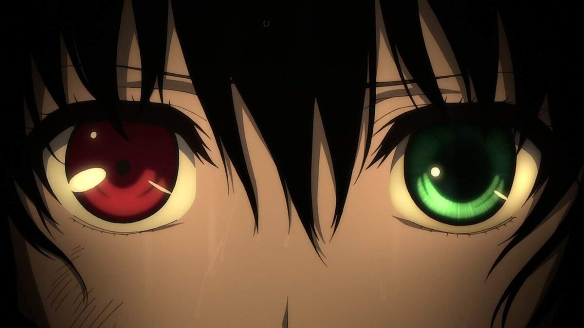 Мисаки Мэй с зелёным глазом