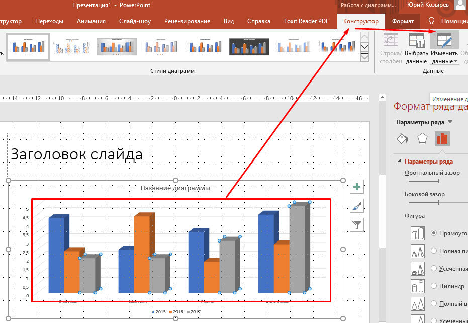 Отредактировать готовую презентацию