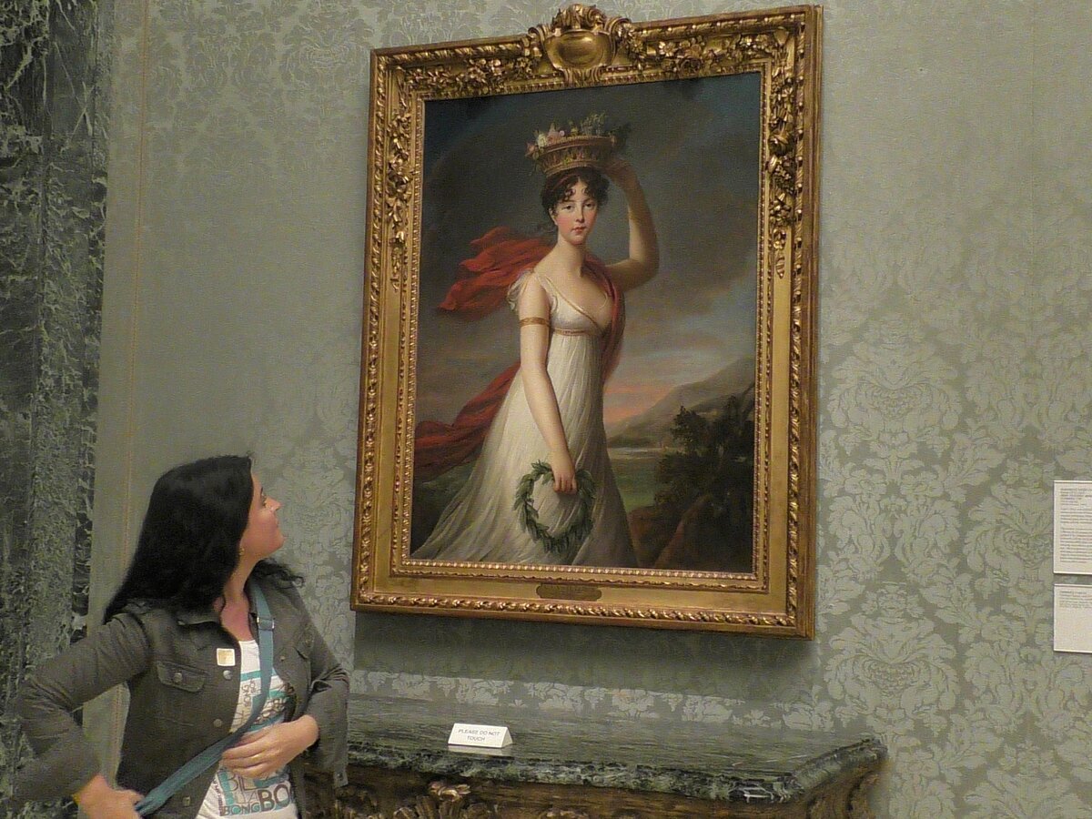 Художник Элизабет Виже Лебрён, а рама скорее всего, в стиле барокко