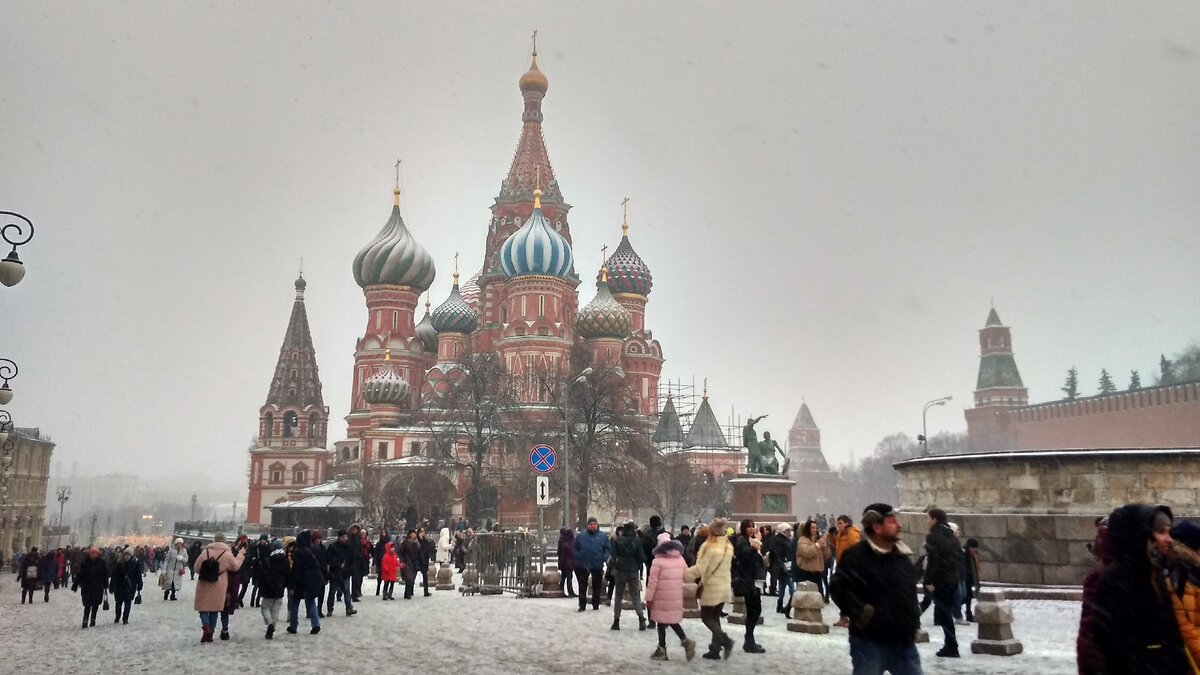 Красная площадь в Москве.