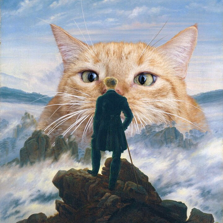 КАСПАР ДАВИД ФРИДРИХ, СТРАННИК И КОТ НАД МОРЕМ ТУМАНА