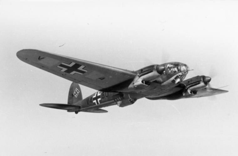 Немецкий бомбардировщик Heinkel He 111. На одном из таких совершила побег группа летчика Михаила Девятаева