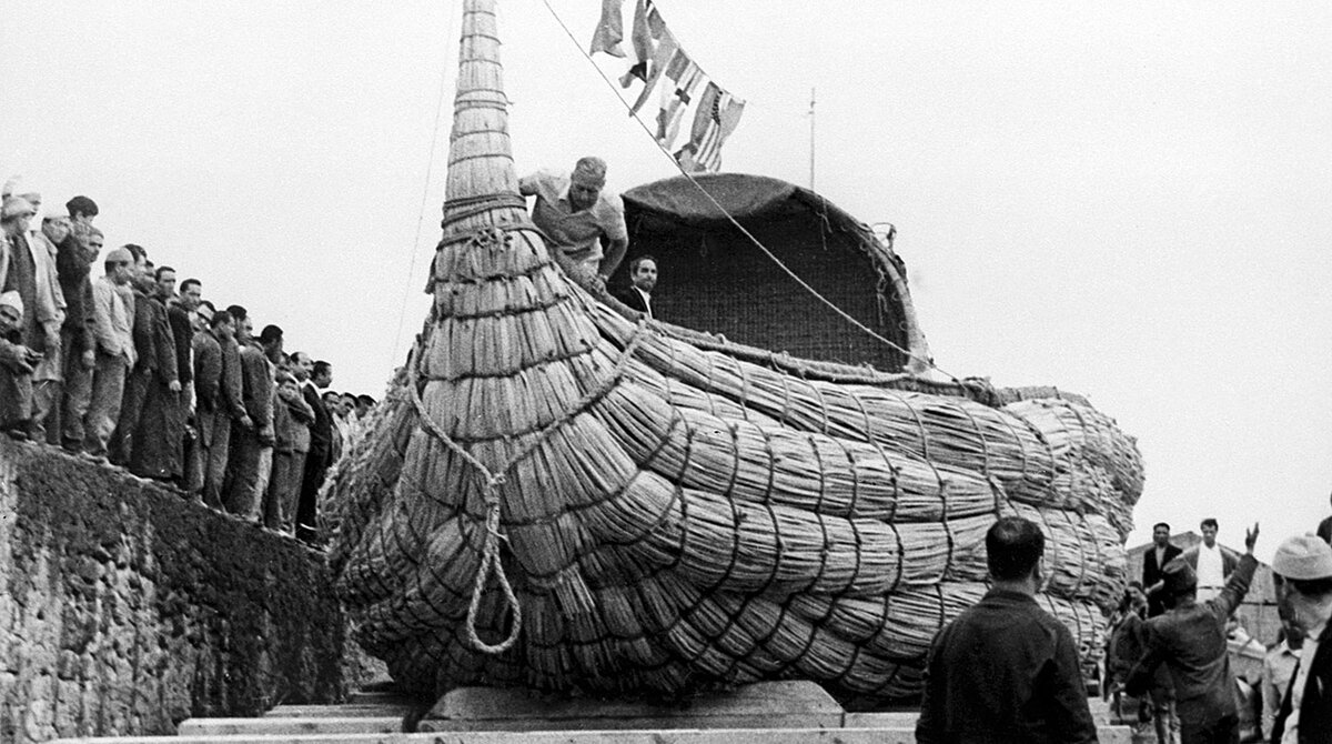 Строительство "Ра". Фото взято из открытых источников в сетти Интернет.