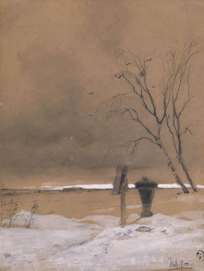И.Левитан,  "Кладбище. Могила Нади Яковлевой" 1882  ГТГ 