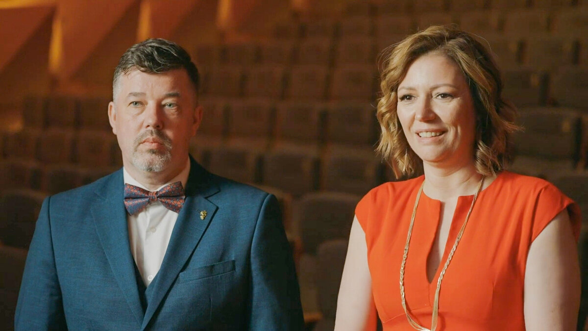 Основатели Всероссийского конкурса учителей частных школ «Вклад учителя» Дмитрий Кузьмин и Татьяна Есина. 