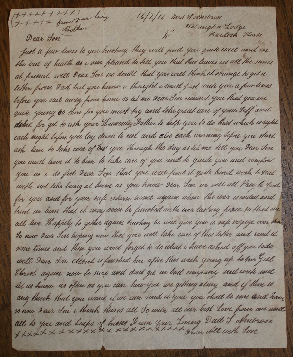 Письмо отца Теду