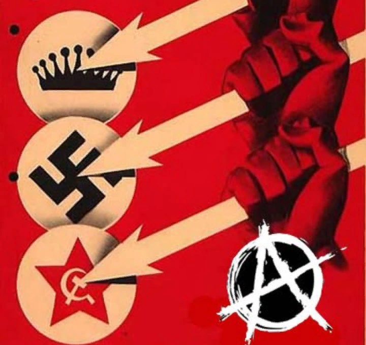 Символ борьбы с фашизмом. Коммунистический анархизм. Символ капитализма.