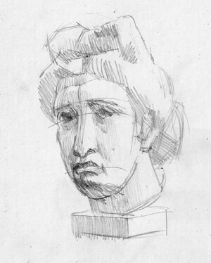 Набросок с длинным носом