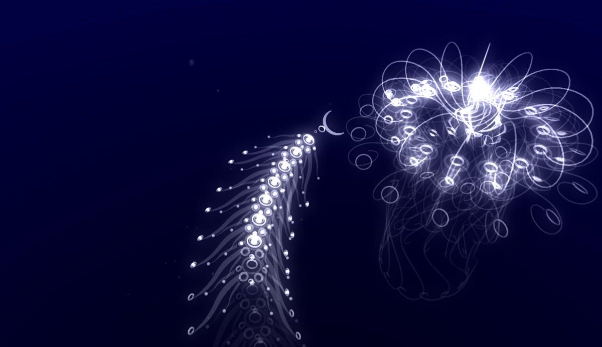 
Платформы: PC, PS4, PS3, PSVita
flOw — это увлекательный антиквариат, который изначально был выпущен в виде флэш-игры в качестве убедительного тезиса для диссертации соучредителя компании и ныне известного геймдизайнера Дженова Чэнь. Его исследования фокусируются на динамической корректировке сложности — концепции разработки игры таким образом, чтобы игроки с разным уровнем квалификации могли наслаждаться проектом в удобном им темпе.
                                                                                                                                                                                                   Хотя на бумаге это может показаться сложным, игровой процесс убедит вас в обратном. В роли миниатюрного планктоноподобного организма вы исследуете таинственную биосферу в поисках пищи. Потребление других форм жизни ведет к вашей эволюции и позволяет пожирать более крупных конкурентов.
 