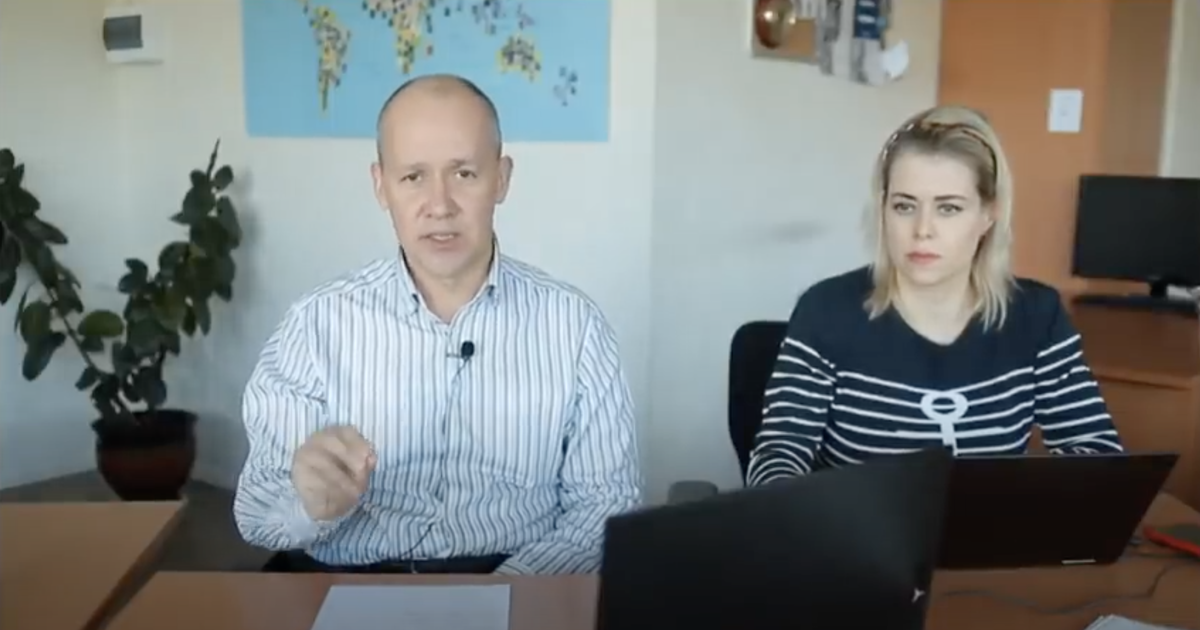 Валерий Цепкало с женой (Скриншот с видео по ссылке https://www.youtube.com/watch?v=wsdu4MD4cZI)