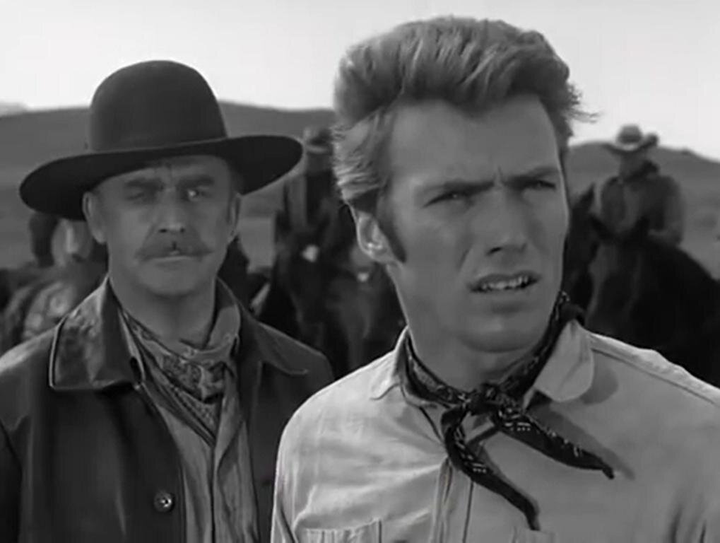 Кадр из сериала "Сыромятная плеть", 1959 г.