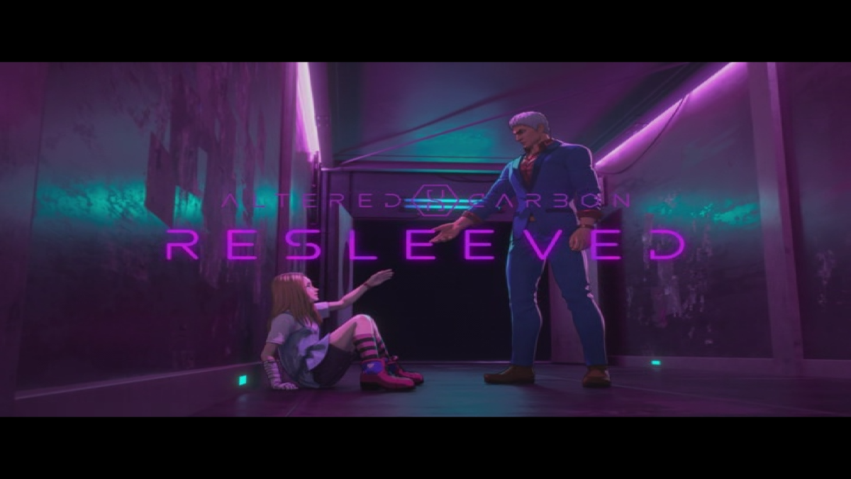 кадр из мультфильма "Видоизмененный углерод"