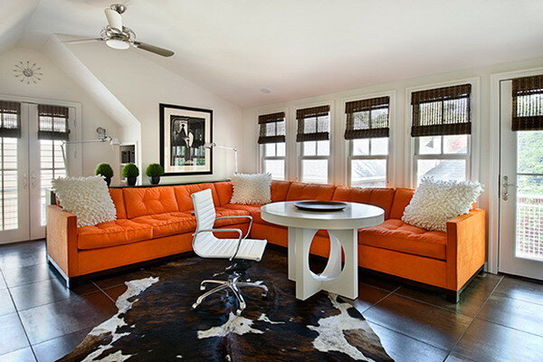 Сочетание оранжевого в интерьере | Cтатьи о мебели и интерьере