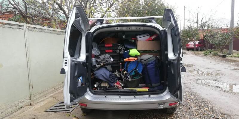 Вот так мы затариваем машину, когда едем на монтаж отопления