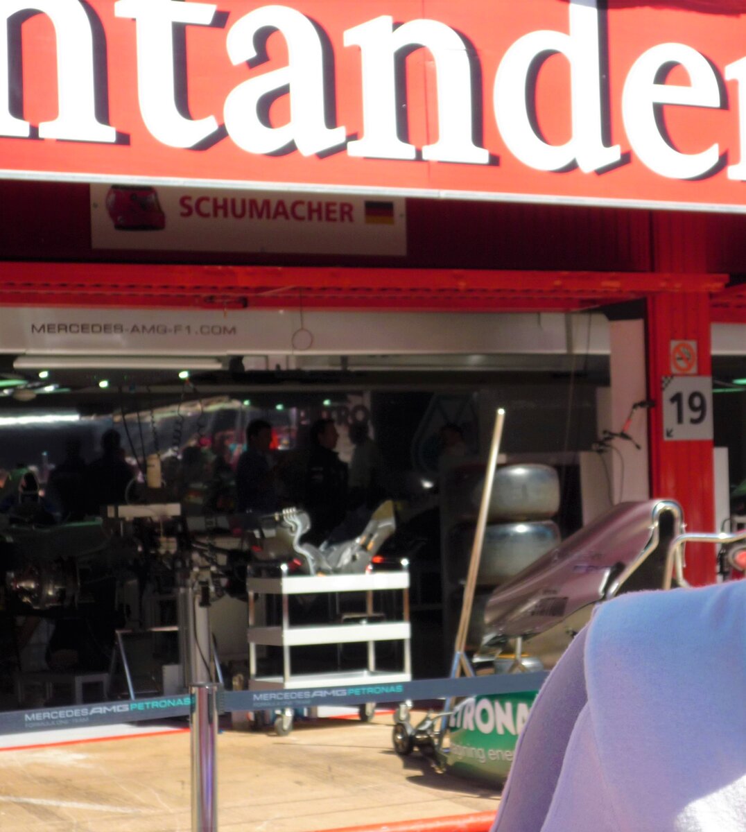 Боксы Михаэля Шумахера.