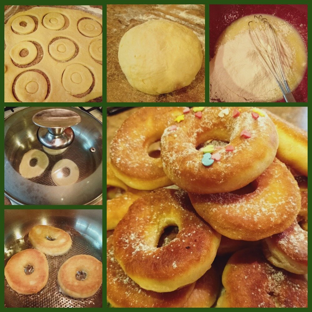 Новогодний завтрак. Вкусные пончики за 15 минут. 