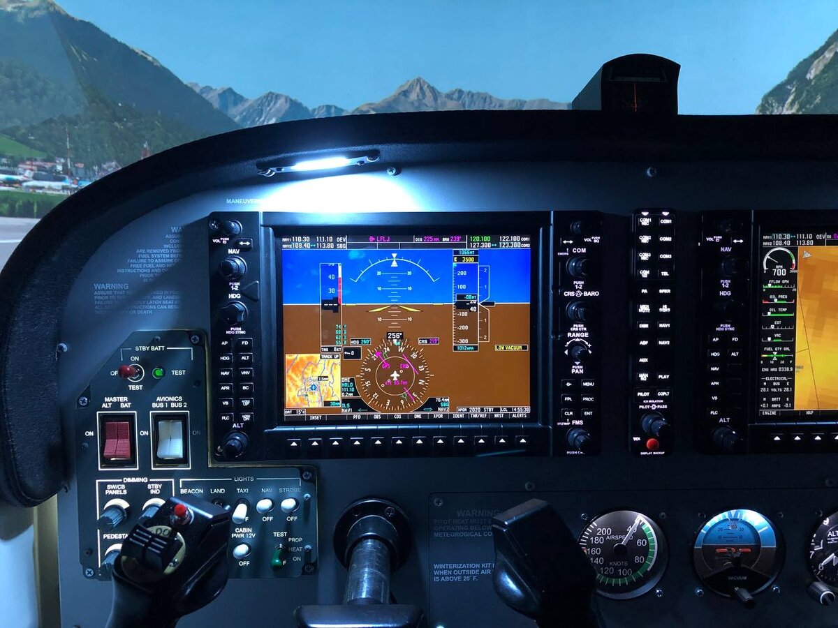Цифровые приборы Cessna172