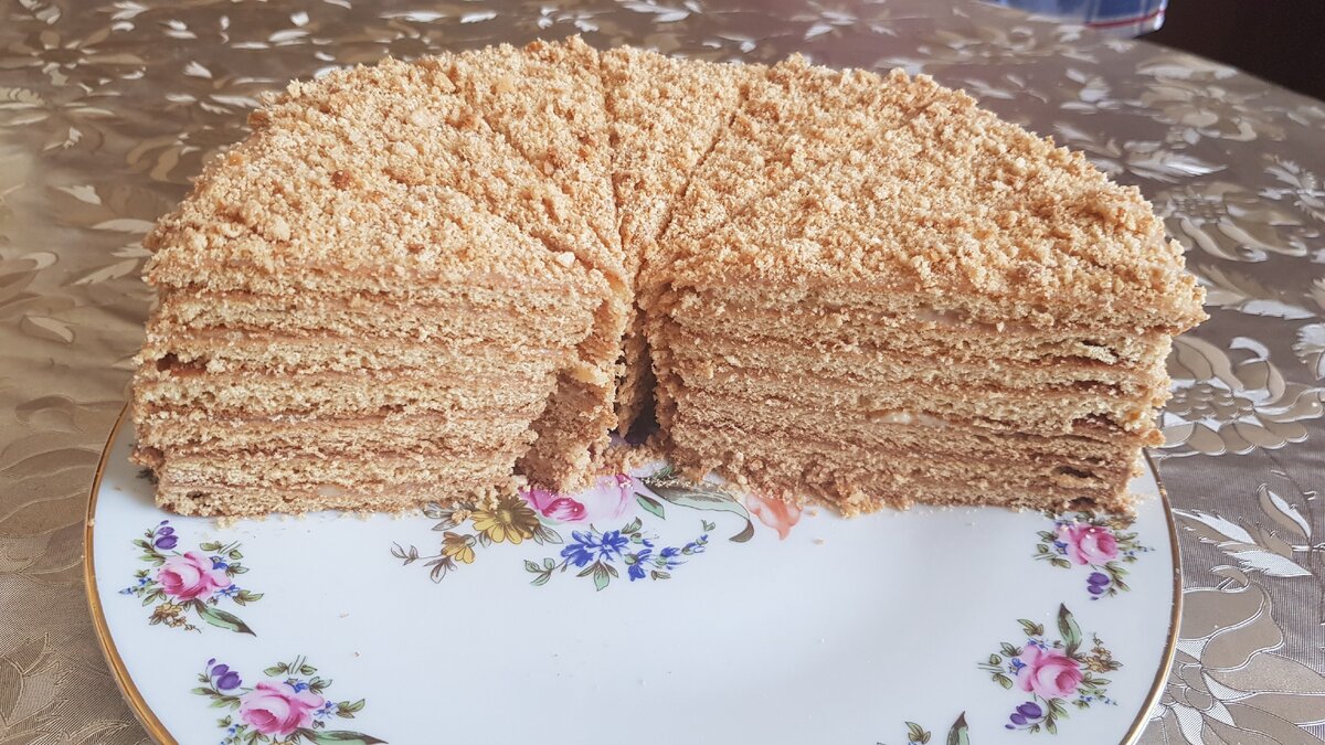 Торт с тонкими коржами рецепт с фото пошагово