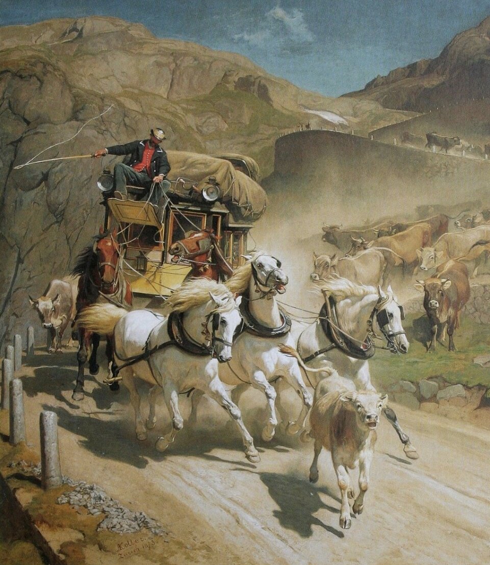 "Почтовый дилижанс". Художник Рудольф Коллер